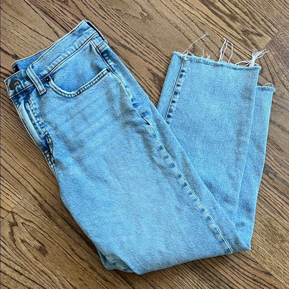 J. Crew Light Wash High-Rise Straight Jeans